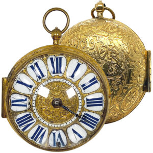 French decorative single-hand verge pocket watch Circa 1700