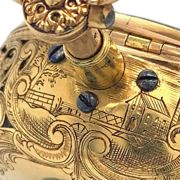 Swiss gold and agate pair cased quarter repeating pocket watch Circa 1750 Swiss gold and agate pair cased quarter repeating pocket watch Circa 1750
