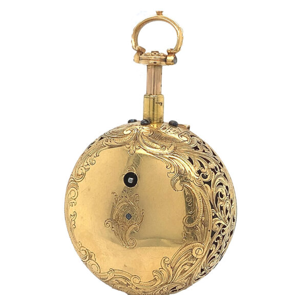 Swiss gold and agate pair cased quarter repeating pocket watch Circa 1750 Swiss gold and agate pair cased quarter repeating pocket watch Circa 1750