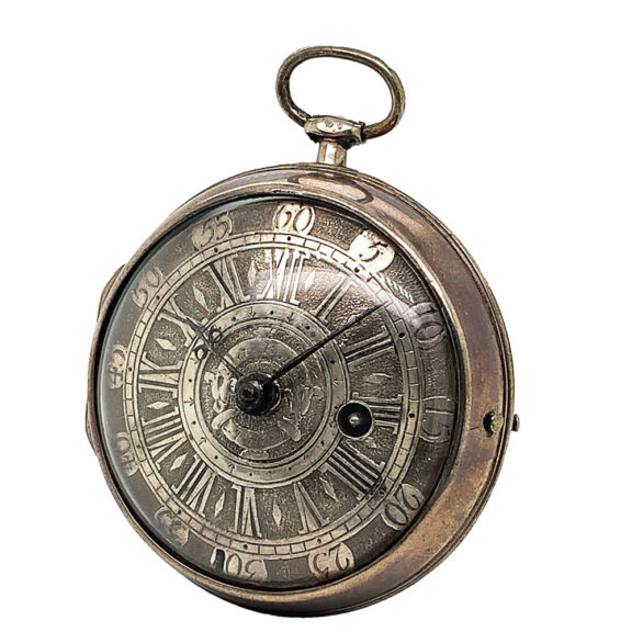 French silver verge oignon pocket watch Circa 1710 French silver verge oignon pocket watch Circa 1710