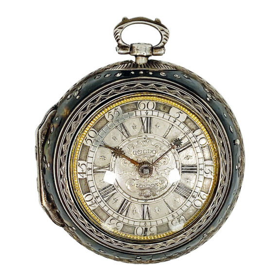 English silver pair cased oignon pocket watch Circa 1705