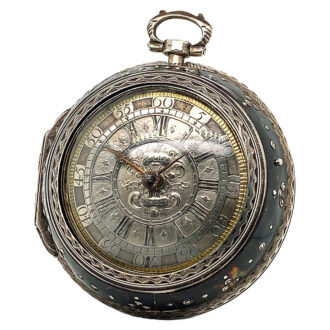 English silver pair cased oignon pocket watch Circa 1705