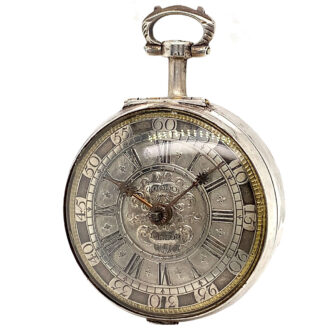 English silver pair cased oignon pocket watch Circa 1705