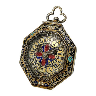 Austrian octagonal-shaped rock crystal pendant watch Circa 1870 Austrian octagonal-shaped rock crystal pendant watch Circa 1870