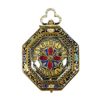 Austrian octagonal shaped rock crystal pendant watch Circa 1870