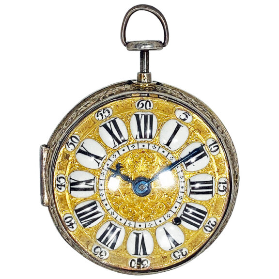 Rare Swiss quarter repeating Oignon-type pocket watch Circa 1710