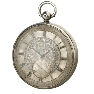 English silver open faced Massey type II lever watch Circa 1844