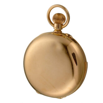 An English minute repeater in a gold hunter case, circa 1920