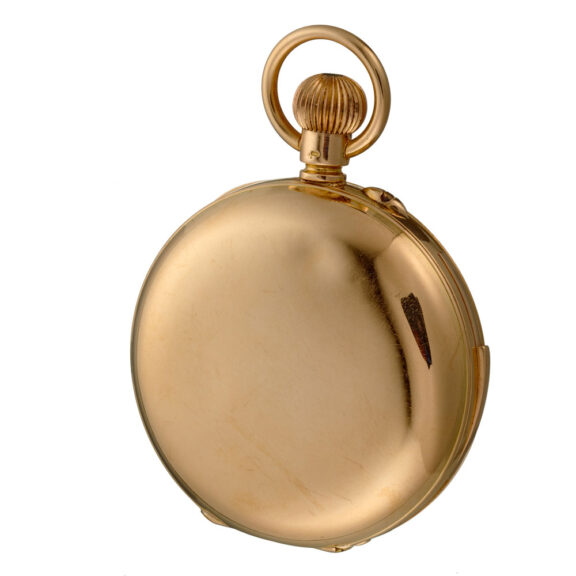 An English minute repeater in a gold hunter case, circa 1920 An English minute repeater in a gold hunter case, circa 1920