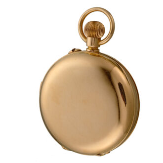 An English minute repeater in a gold hunter case, circa 1920