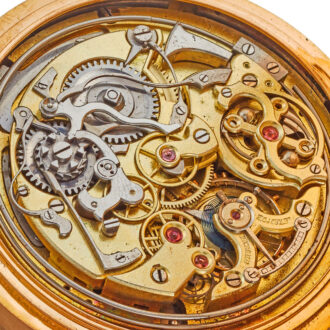A Swiss 18K minute repeating chronograph calendar Circa 1900