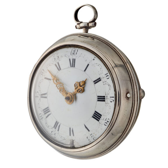 An early English verge with white enamel dial Circa 1716