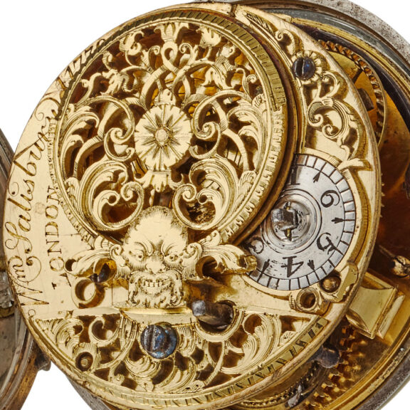 An early English verge with white enamel dial Circa 1716 An early English verge with white enamel dial Circa 1716