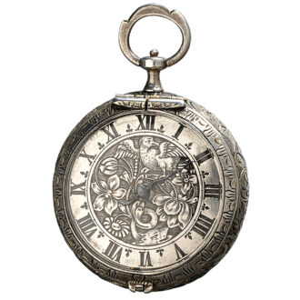 Early French silver verge pendant pocket watch Circa 1675