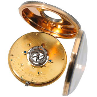 Swiss, Spanish remarkable watch in gold and enamel Circa 1790