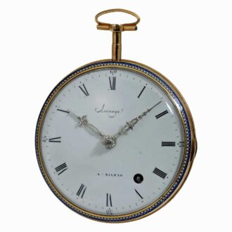Swiss, Spanish remarkable watch in gold and enamel Circa 1790