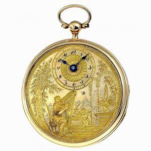 Swiss watch with musical movement and automaton Circa 1810