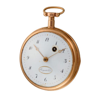 A Breguet 18 carat gold French verge pocket watch Circa 1800