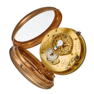 A Breguet 18 carat gold French verge pocket watch Circa 1800