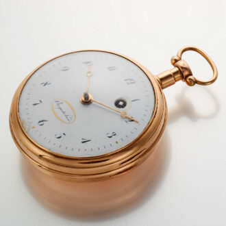 A Breguet 18 carat gold French verge pocket watch Circa 1800