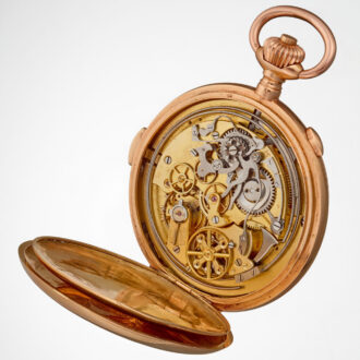 A large Swiss 18K quarter repeating chronograph Circa 1900