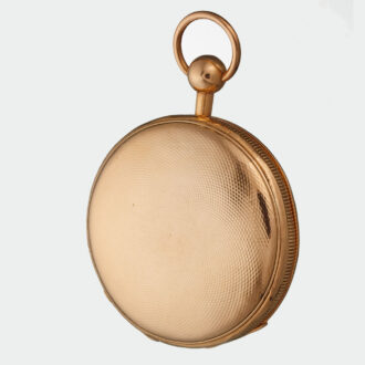 A French 18k gold quarter repeating verge Circa 1820 A French 18k gold quarter repeating verge Circa 1820