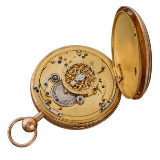 A French 18k gold quarter repeating verge Circa 1820 A French 18k gold quarter repeating verge Circa 1820