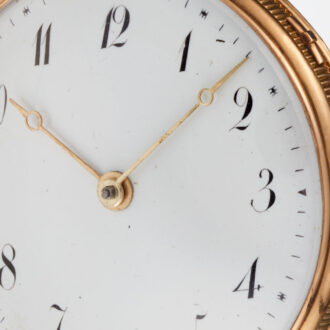 A French 18k gold quarter repeating verge Circa 1820 A French 18k gold quarter repeating verge Circa 1820