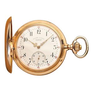 German rare 14k rose gold Glashütte pocket watch Circa 1895