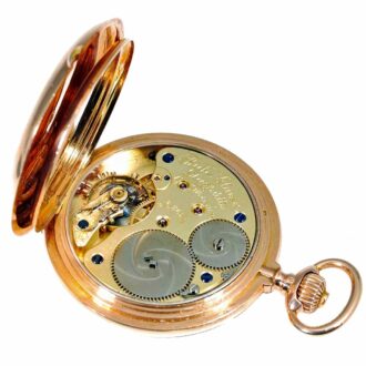 German rare 14k rose gold Glashütte pocket watch Circa 1895