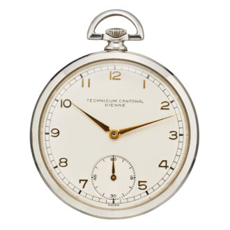 Swiss horological school stainless steel lever watch Circa 1955
