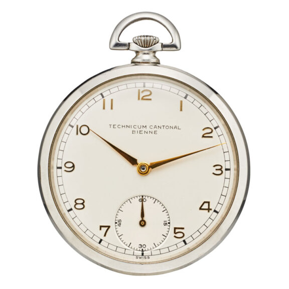 Swiss horological school stainless steel lever watch Circa 1955