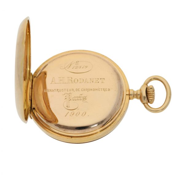 Swiss 18k yellow gold half hunter pocket watch Circa 1900 Swiss 18k yellow gold half hunter pocket watch Circa 1900