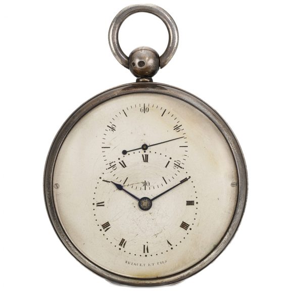 Rare Swiss silver twin barrel chronometer watch Circa 1829