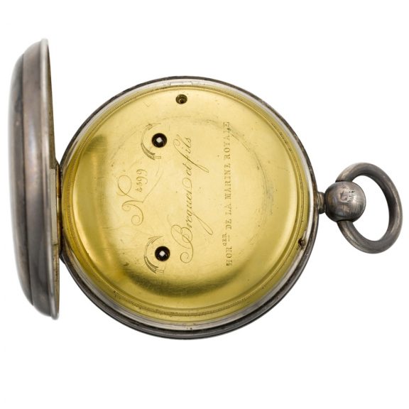 Rare Swiss silver twin barrel chronometer watch Circa 1829 Rare Swiss silver twin barrel chronometer watch Circa 1829
