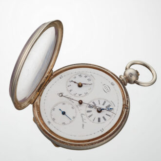 A Swiss central seconds cylinder pocket watch Circa 1880