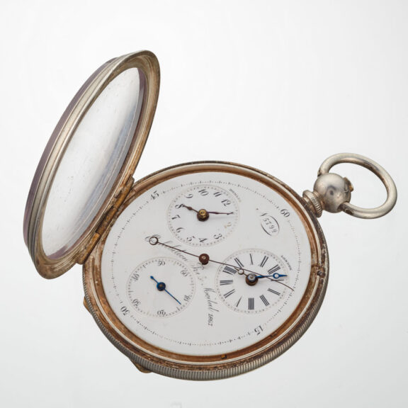 A Swiss central seconds cylinder pocket watch Circa 1880 A Swiss central seconds cylinder pocket watch Circa 1880