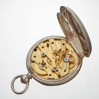 A Swiss central seconds cylinder pocket watch Circa 1880