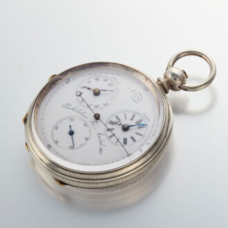 A Swiss central seconds cylinder pocket watch Circa 1880
