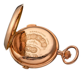 A Swiss gold complicated lever pocket watch Circa 1896