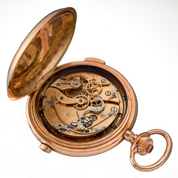 A Swiss gold complicated lever pocket watch Circa 1896 A Swiss gold complicated lever pocket watch Circa 1896
