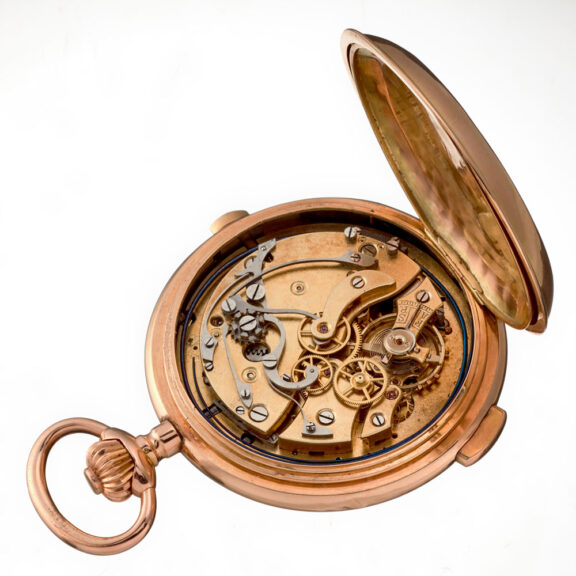 A Swiss gold complicated lever pocket watch Circa 1896 A Swiss gold complicated lever pocket watch Circa 1896