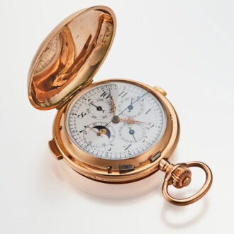 A Swiss gold complicated lever pocket watch Circa 1896