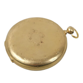 French 18K yellow gold open faced pocket watch Circa 1880
