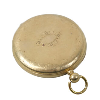 French 18K yellow gold open faced pocket watch Circa 1880