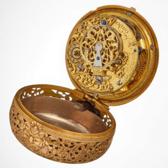 A 20 Carat gold quarter repeating verge watch Circa 1740