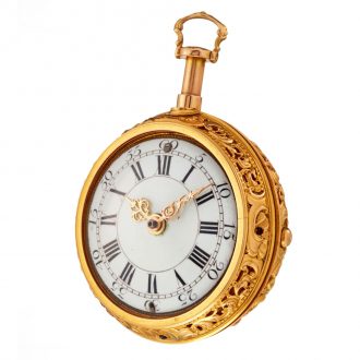 Gold 20 carat quarter repeating verge watch Circa 1740