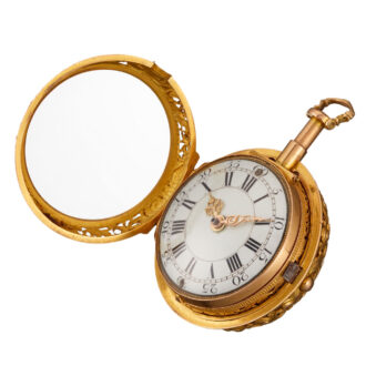 A 20 Carat gold quarter repeating verge watch Circa 1740