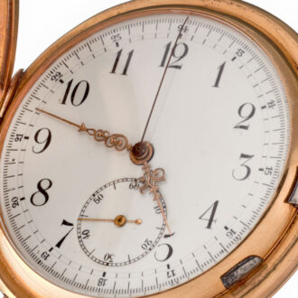 Large Swiss gold quarter repeating chronograph Circa 1900