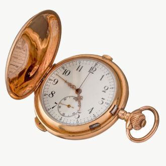 Large Swiss gold quarter repeating chronograph Circa 1900